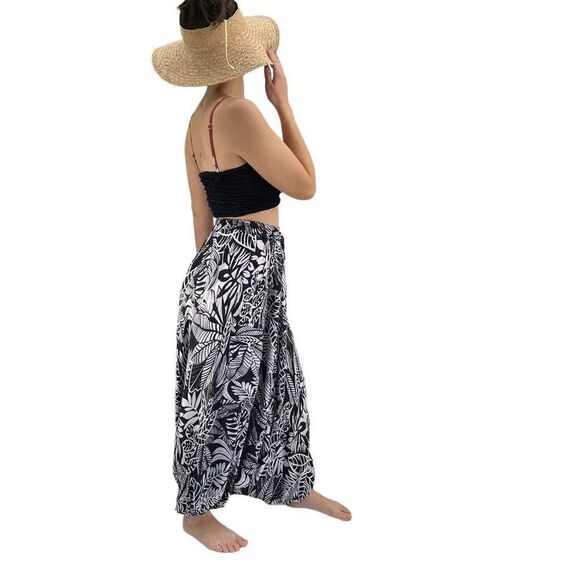 Apau ~ Gender Fluid Alladin Gypsy Shibori Tie Dyed Rayon Pants - Picture 8 of 15